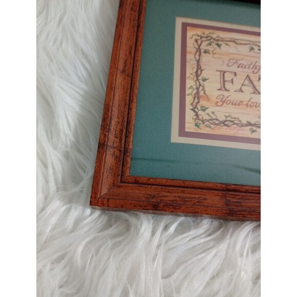 Vtg Home Interior Wood Frame Glass Picture Faithful Father by Márgi whittington - Picture 7 of 7